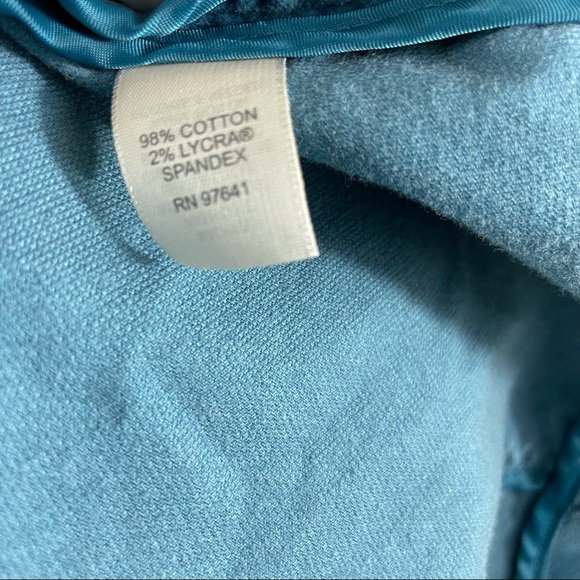 J. Jill Womens Jacket Blue Teal Stretch Velvet corduroy Petites 14P - Picture 7 of 8
